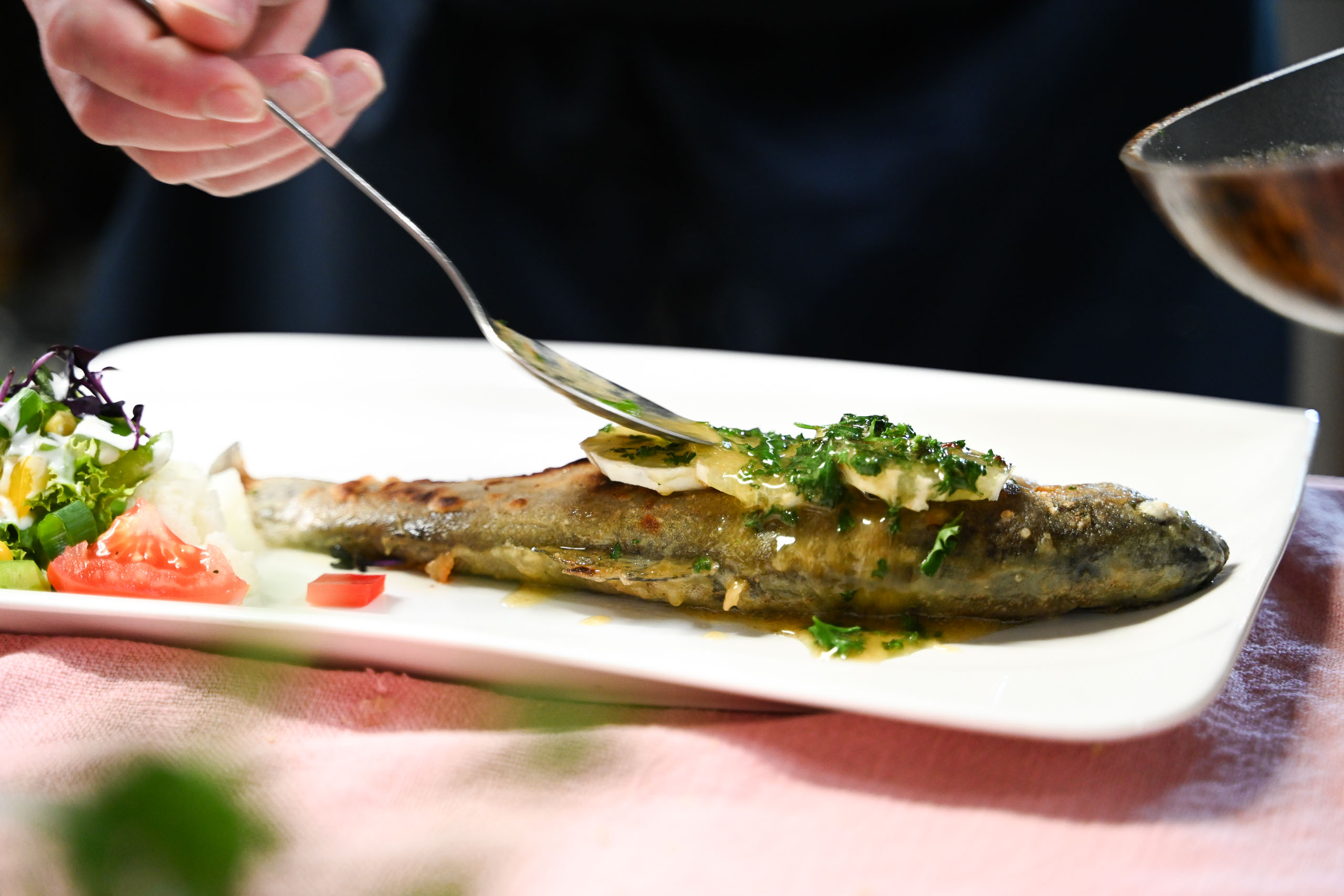 regionale Küche Fichtelgebirge Forelle gebraten